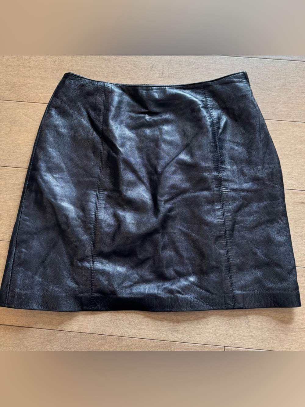 Danier Black Leather Mini Skirt